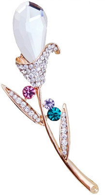 

Silver Shoppee Darling Brooch(Gold, White)