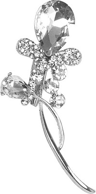 

Bezel B - 119 Rhodium Brooch(Silver)