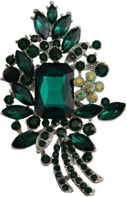 Taj Pearl Designer Brooch(Green)