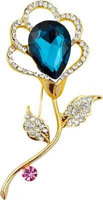 

Silver Shoppee Aspirational Heights Brooch(Blue, Gold)