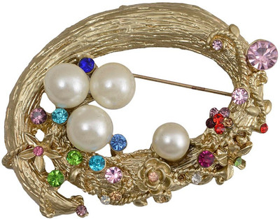 

Taj Pearl Designer Brooch(Yellow)