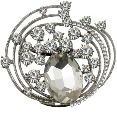 Taj Pearl Designer Brooch(Silver)