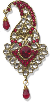 

WeddingPitara Bride Groom Kalgi Brooch(Red, Gold)