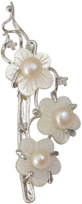 Taj Pearl Stylish Brooch(Silver)