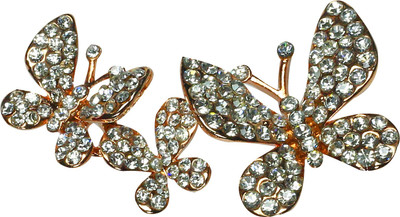 

Bezel Triple Butterfly Brooch(Multicolor)
