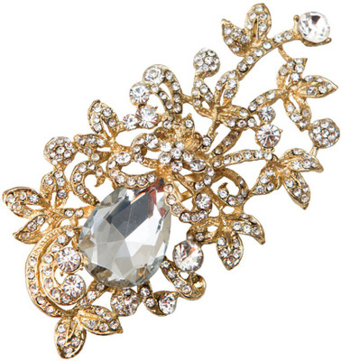 

Taj Pearl Designer Brooch(Gold)
