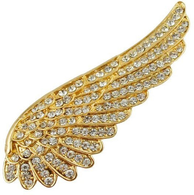 

Silver Shoppee Wings Brooch(Gold, White)