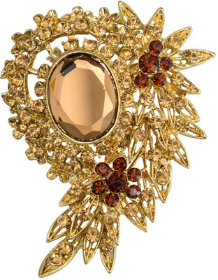 

Taj Pearl Designer Brooch(Gold)