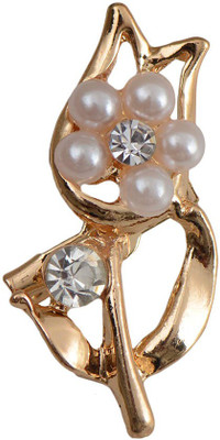 

Taj Pearl Designer Small Brooch(Gold)