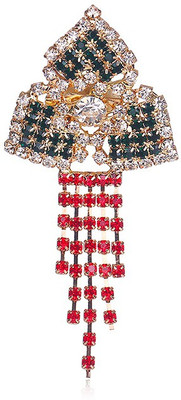 

Silver Shoppee Unfurling Glory Brooch(Gold, Green, Red)