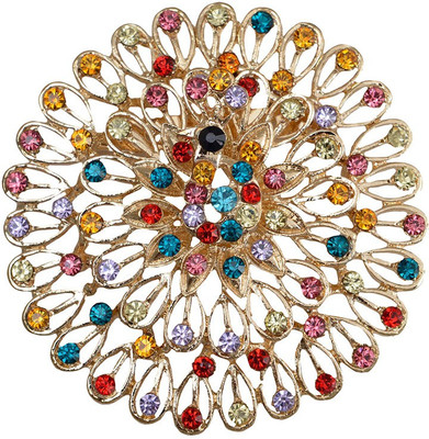 Taj Pearl Designer Brooch(Gold)