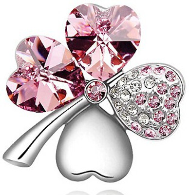 

Silver Shoppee Valentine Special Brooch(Pink, Silver)
