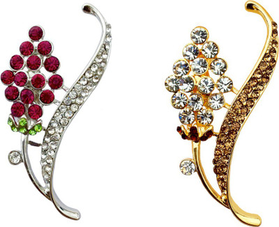 

B-Fashionable Combo of Rhombus Flower Brooch(Multicolor)