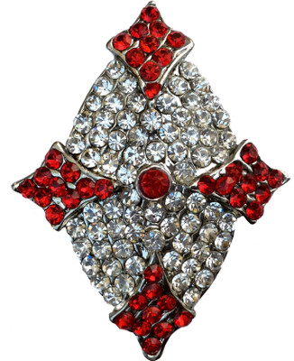 

B-Fashionable Oval Four Directional Brooch(Red)
