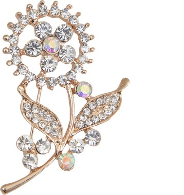 Taj Pearl Wedding wear Designer Brooch(Gold)