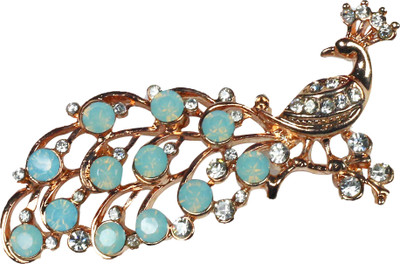 

Bezel Elegant Peacock Brooch(Multicolor)
