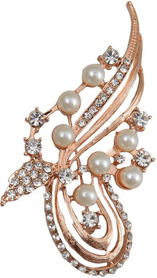

Taj Pearl Designer Brooch(Gold)
