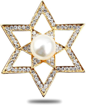 

Silver Shoppee Celestial Boon Brooch(Beige, Gold)