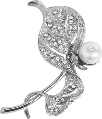 TOUCHSTONE Leaf Style Brooch(Silver)