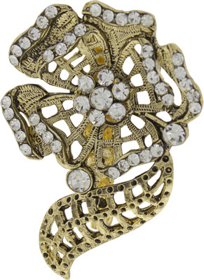 Bezel B - 114 Antique Gold Brooch(Gold)