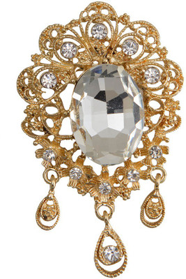 

Taj Pearl Designer Brooch(Gold)