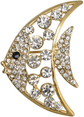 

Taj Pearl Designer Brooch(Gold)