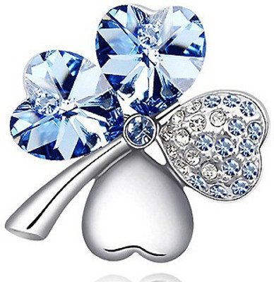

Silver Shoppee Valentine Special Brooch(Blue, Silver)