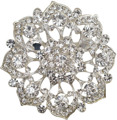 

Taj Pearl Designer Brooch(Silver)