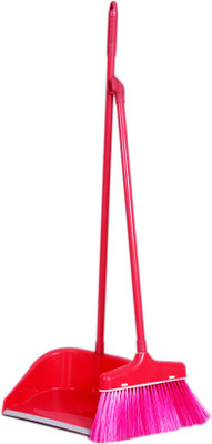 

Crystal Clean Plastic Wet and Dry Broom(Red, Multicolor, Pack of 2)
