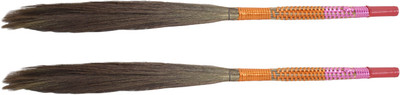 

Hari Ram Gulab Rai Wooden Dry Broom(Multicolor, Pack of 2)