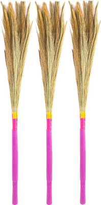 

Pranay's Wooden Dry Broom(Pink, Pack of 3)