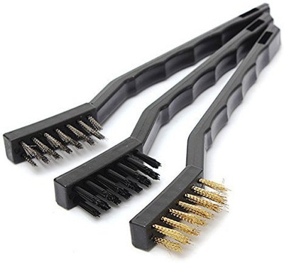 

Kemket Mini Wire Brush Set Plastic Wet and Dry Brush(Black, Yellow, Red, Pack of 2)