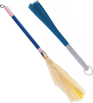 Vimal Phulwari Soft Plastic & Kharata24" PP Plastic Wet and Dry Broom(Multicolor, Pack of 2) Flipkart