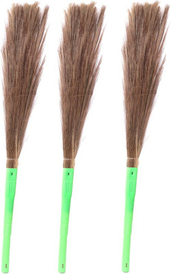 

Pranay's Supreme Wooden Dry Broom(Green, Pack of 3)