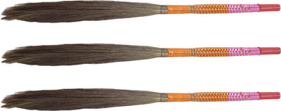 Hari Ram Gulab Rai Wooden Dry Broom(Multicolor, 3 Units) Hari Ram Gulab Rai Wooden Dry Broom(Multicolor, 3 Units)