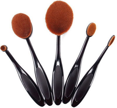 

Foolzy Set of 5 Oval Makeup Brushes Set(Pack of 5)