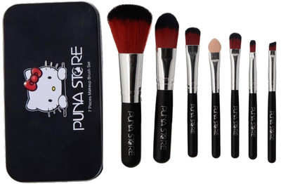

Puna Store 7 Piece Black Make up Brush Set with Storage Box(Pack of 7)