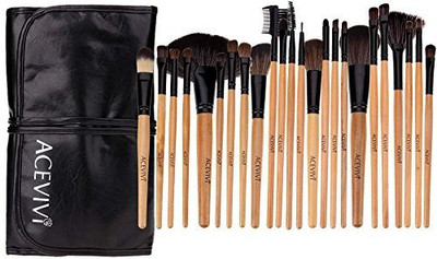 

Acevivi Professional Original Wooden Handle Handmade Cosmetic Makeup Brushes(Pack of 24)