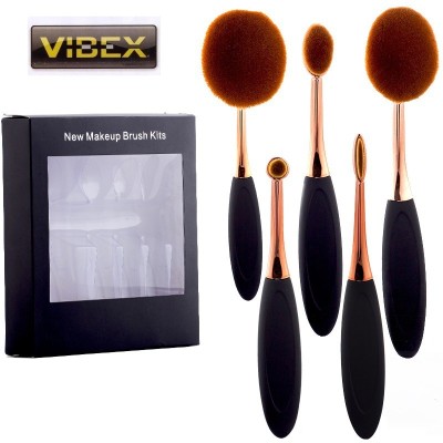 

VibeX ™ Makeup Brush: Pro Foundation Powder Blush Contour Concealer Cosmetic Applicator(Pack of 5)