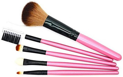 

Sinide Professional Synthetic Kabuki Makeup Brushes Face and Eye Set With PVC Bag Eye Lip Foundation Makeup Brush Set Makeup Kit(Pack of 5)