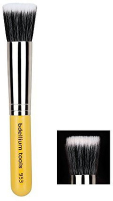 

Bdellium Tools Tools Travel Line Duet Fiber Foundation Brush, Yellow(Pack of 1)