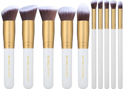 

Bs-Mall Premium Synthetic Kabuki Makeup Brush Set(Pack of 10)
