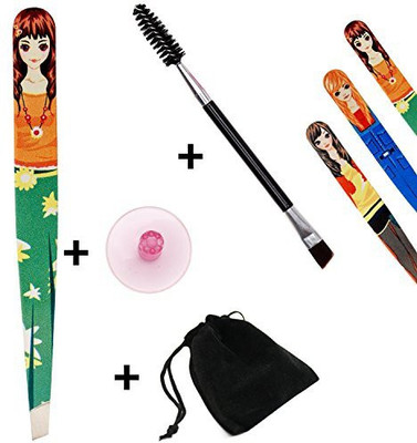 

Iris in Paris Happiest Eyebrow Tweezers Set for Women & Teens(Pack of 4)