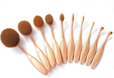 

Foolzy Pack of 10 Oval Makeup Brushes(Pack of 10)
