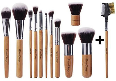 

Dragonpad Makeup Brush Set Kabuki Powder Foundation Blusher Cosmetic Bamboo Handle(Pack of 11)