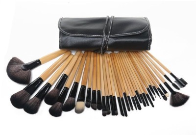 Gugzy 32 Pcs Professional Cosmetic Makeup Brush Set with Leather Case(Pack of 32)