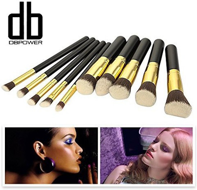 

PandoBox Premium Synthetic Kabuki Makeup Brush Set(Pack of 10)