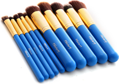 Foolzy Set of 10 Professional Makeup Brushes(Pack of 10)