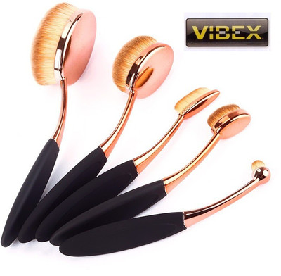 

VibeX ™ Makeup Brush Set:Powder,Foundation,Eyeshadow,Blush Cream, Make Up Tool Kit(Pack of 5)