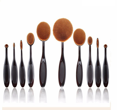 

VibeX ® Makeup Brushes 10 Pcs Toothbrush Shape Oval Set Foundation Contour Powder Eyebrow Blush Eyeshadow Kit(Pack of 10)